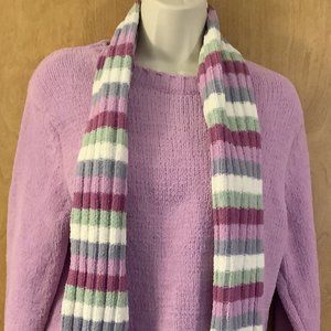 NWT Reference Point Light Purple Sweater with Scarf Size:  Medium